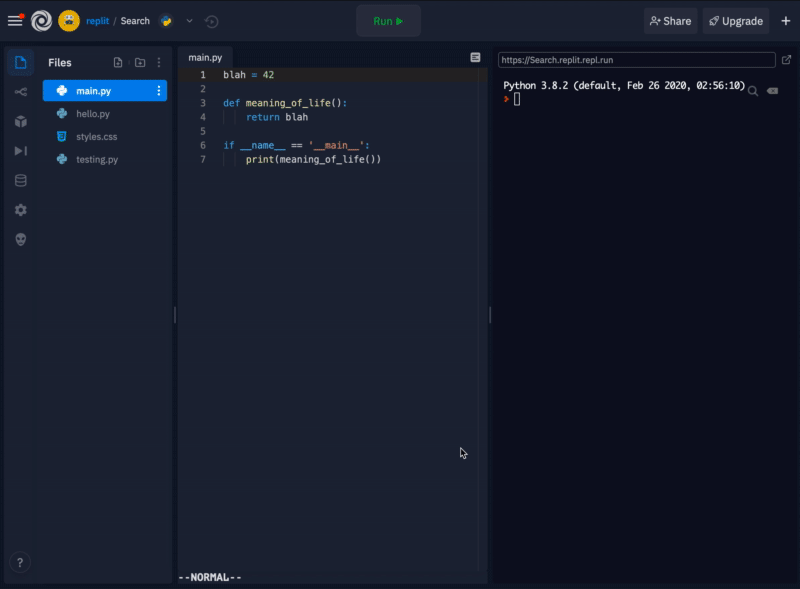 Demo of Search