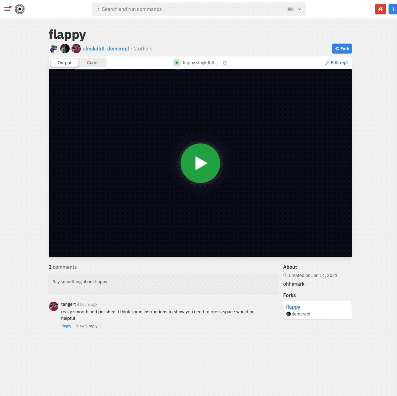 Flappy bird demo