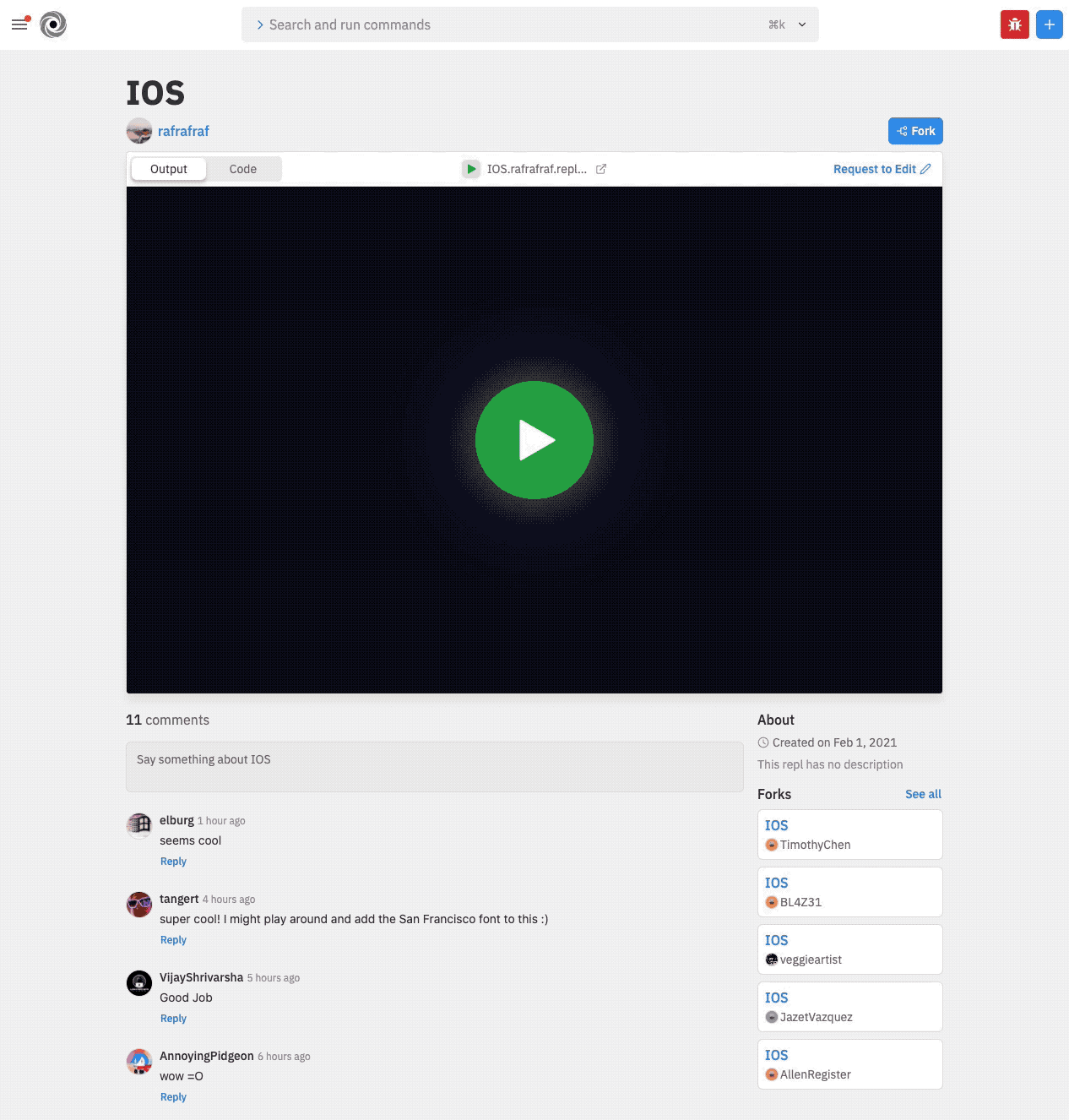 iOS repl demo